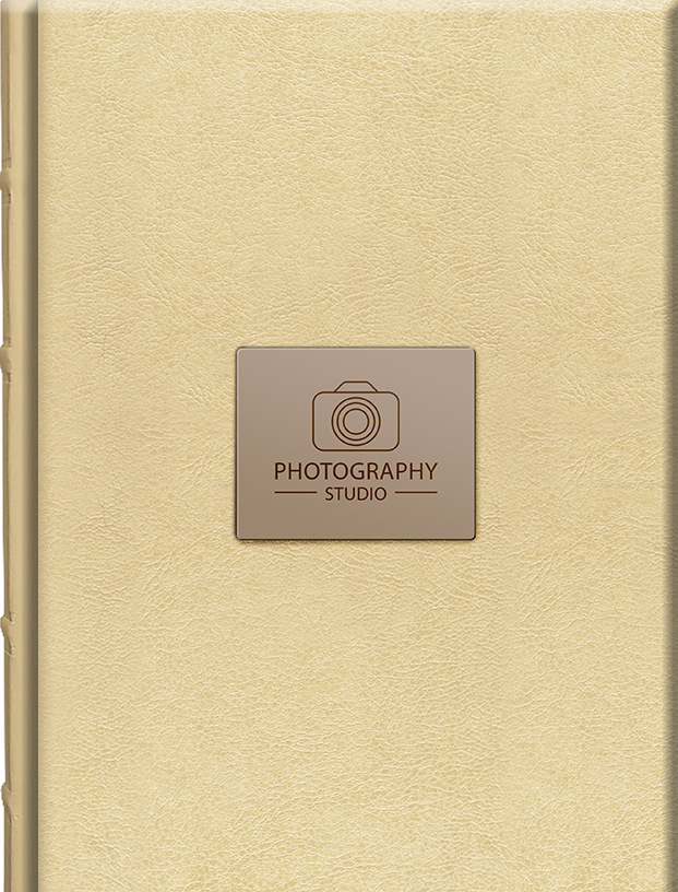 Кожаная обложка для фотокниги премиум БЕЖЕВАЯ 21x29