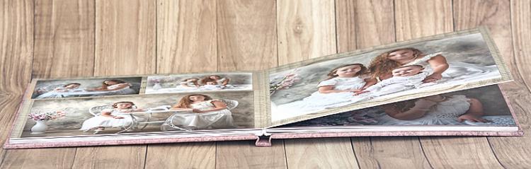 Пример листов с матовой и гланцевой ламинацией тематической фотокниги Классическая