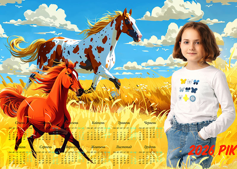 Коні в полі