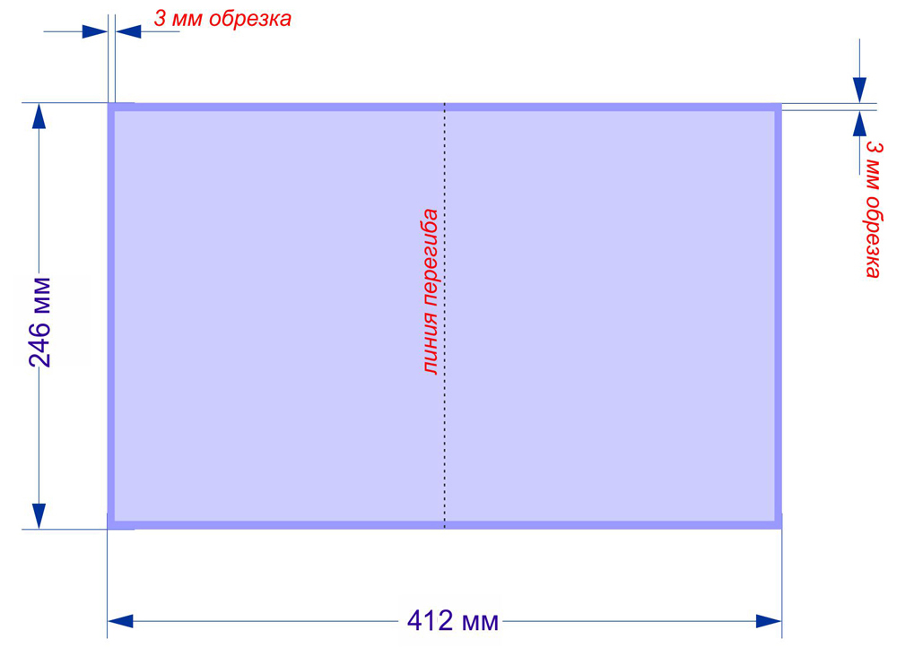 Схема форзаца и страниц Планшета 21x25k